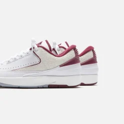 Clearance Jordan Nike Air2 Retro Low -White / Cherrywood