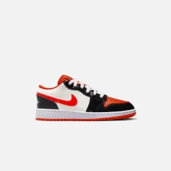 Cheap Jordan Nike Grade School Air1 Low Black / Fire Red / White