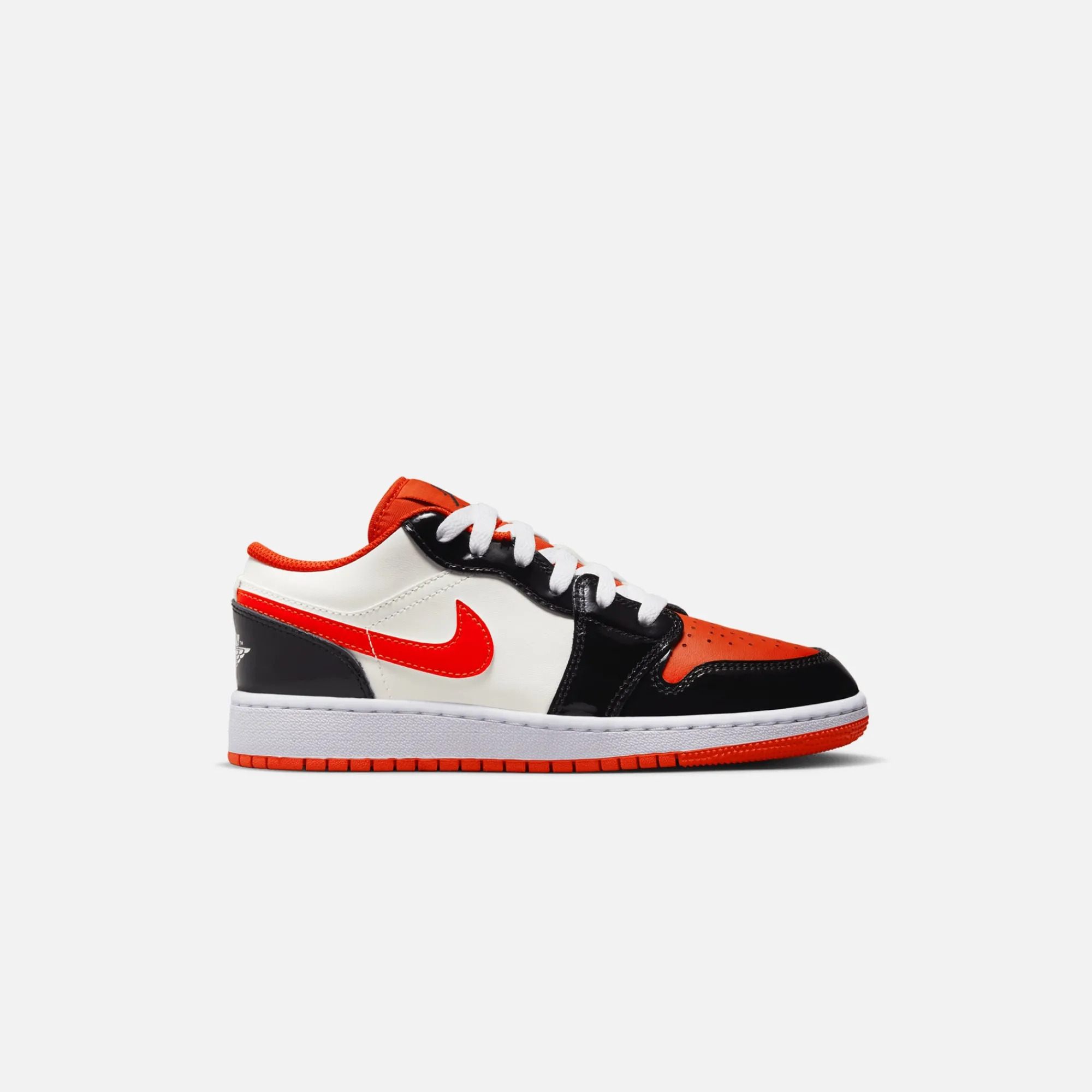 Cheap Jordan Nike Grade School Air1 Low Black / Fire Red / White