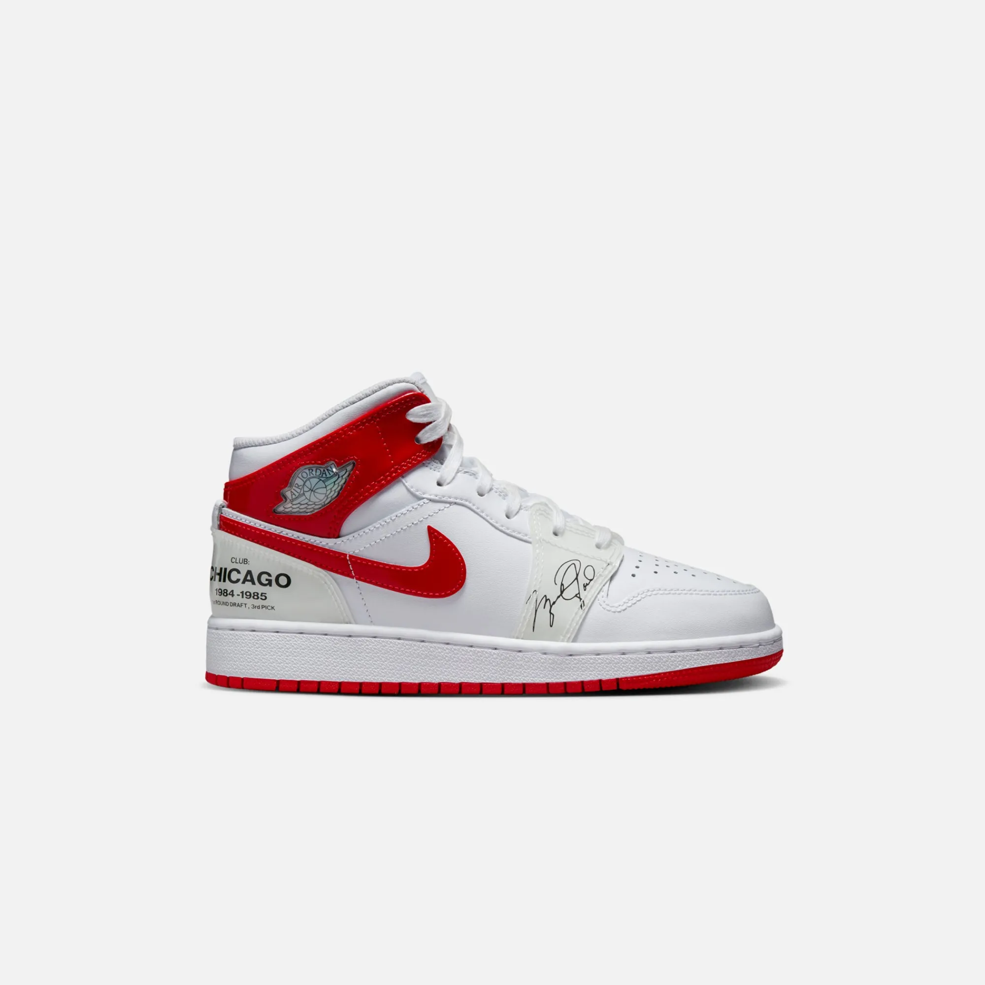 Outlet Jordan Nike Grade School Air1 Mid Ss White / University Red