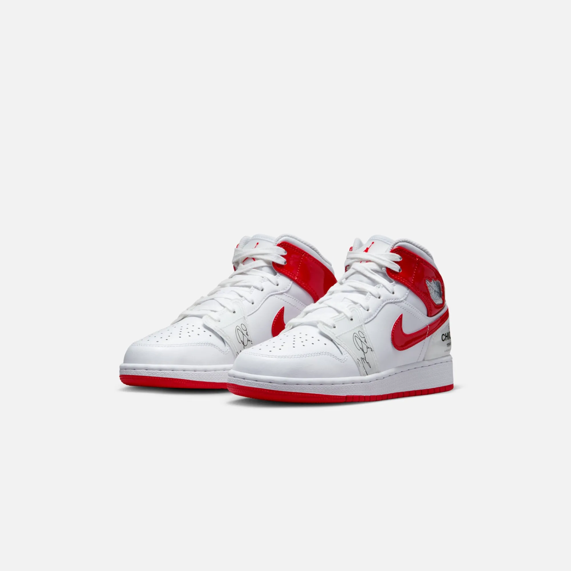 Outlet Jordan Nike Grade School Air1 Mid Ss White / University Red