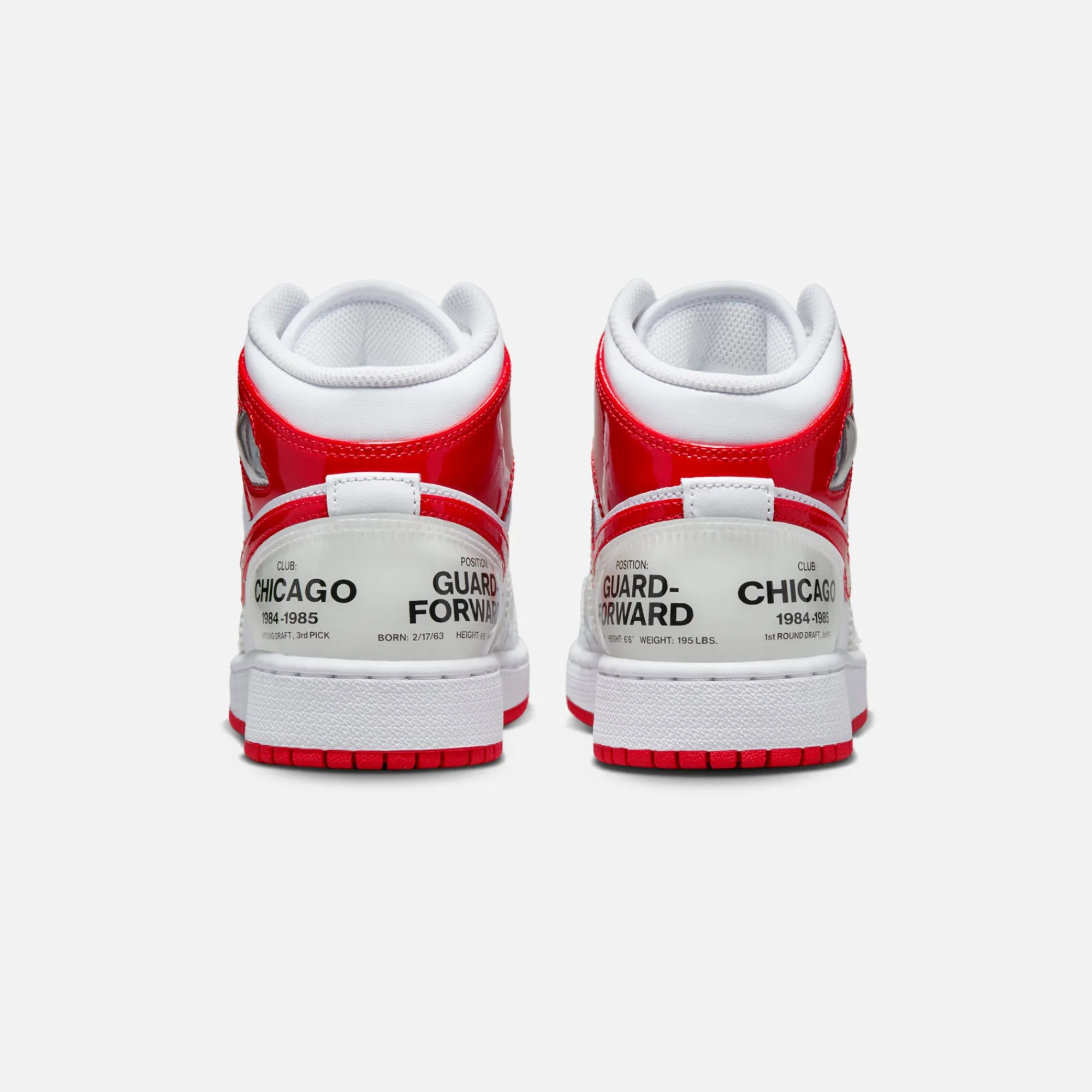 Outlet Jordan Nike Grade School Air1 Mid Ss White / University Red