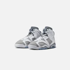 Discount Jordan Nike Grade School Air6 Retro White / Medium Grey / Cool Grey