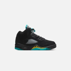Flash Sale Jordan Nike Grade School Air5 Retro Black / Aquatone / Taxi