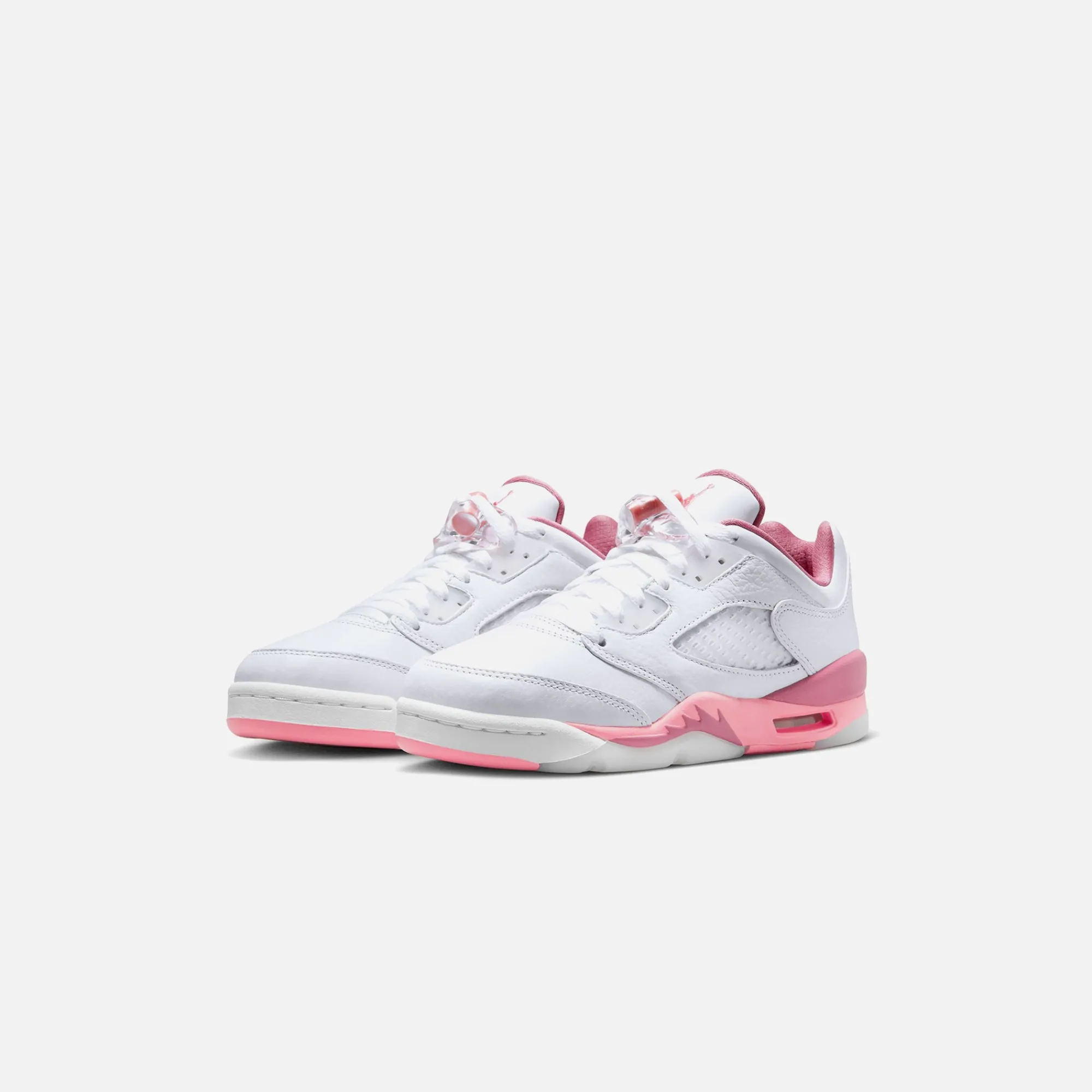 Best Sale Jordan Nike Grade School Air5 Retro Low White / Coral Chalk / Desert Berry / Black