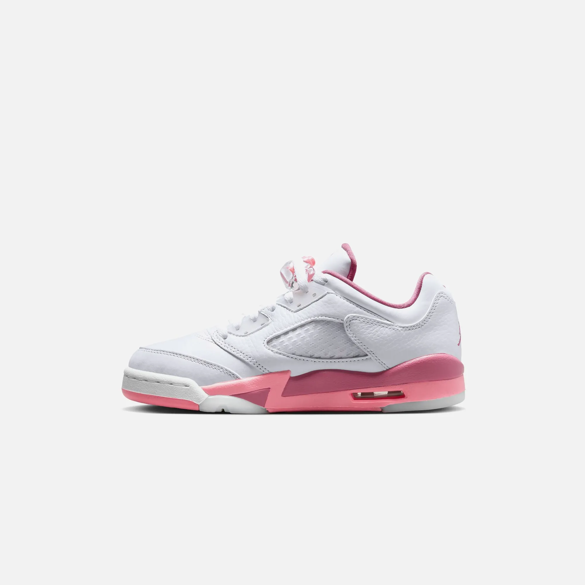 Best Sale Jordan Nike Grade School Air5 Retro Low White / Coral Chalk / Desert Berry / Black