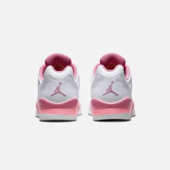 Best Sale Jordan Nike Grade School Air5 Retro Low White / Coral Chalk / Desert Berry / Black