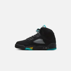 Cheap Jordan Nike Grade School Air5 Retro Black / Aquatone / Taxi