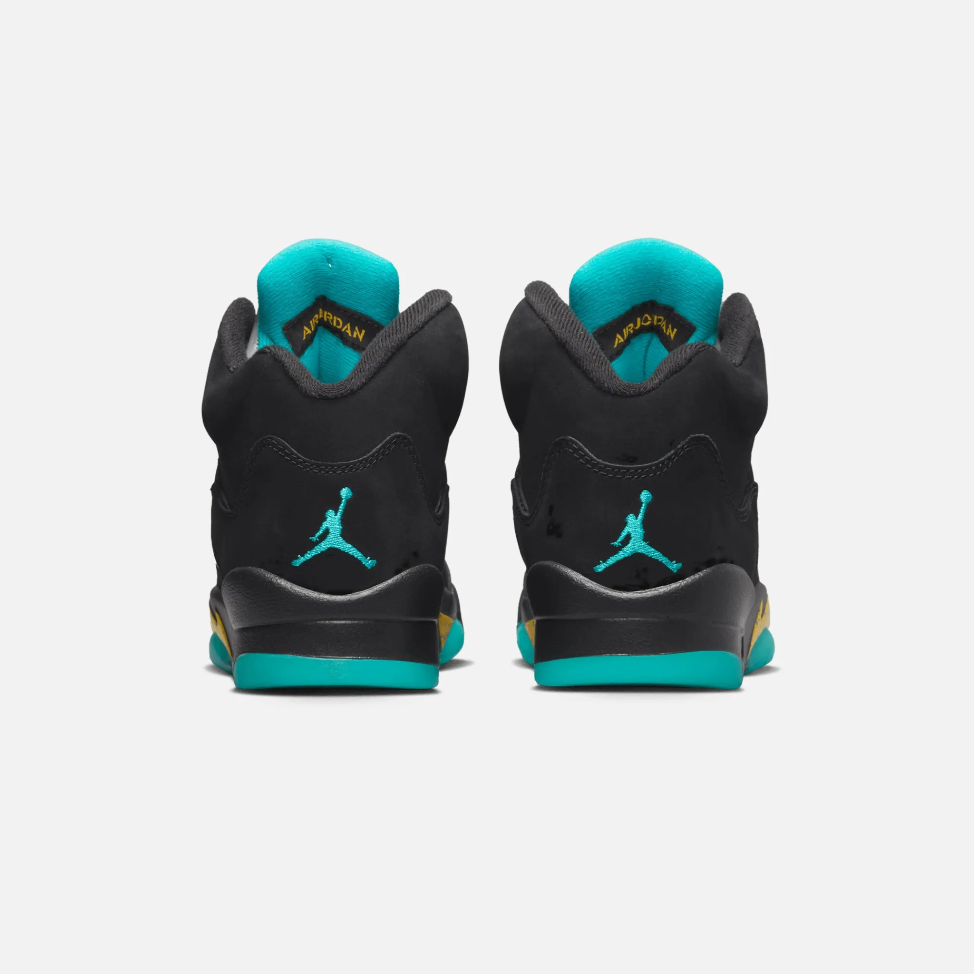 Cheap Jordan Nike Grade School Air5 Retro Black / Aquatone / Taxi