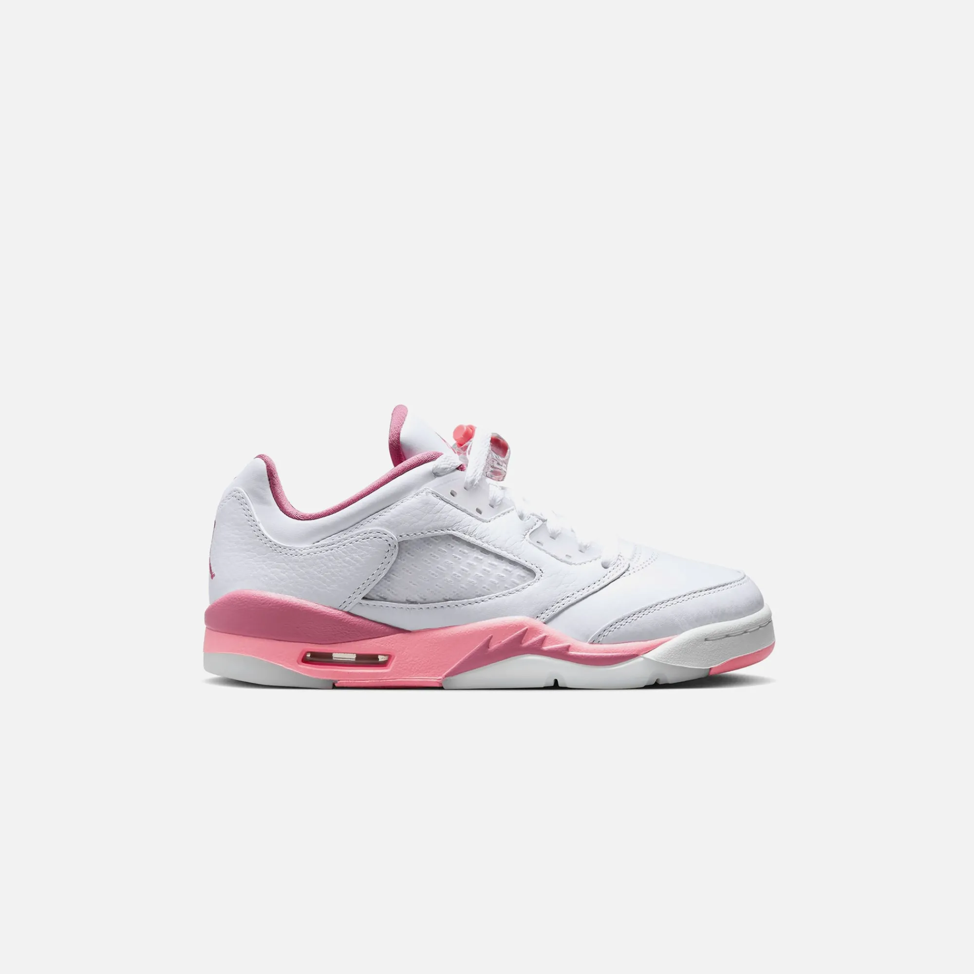 Flash Sale Jordan Nike Grade School Air5 Retro Low White / Coral Chalk / Desert Berry / Black