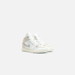 Best Jordan Nike Gs Air1 Mid Se Craft White / Light Orewood Brown / Tech Grey / Sail