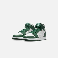 Cheap Jordan Nike Gs Air1 Retro High Og Gorge Green / Metallic Silver