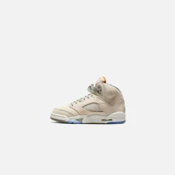 Hot Jordan Nike Gs Air5 Se Light Orewood Brown / Safety Orange