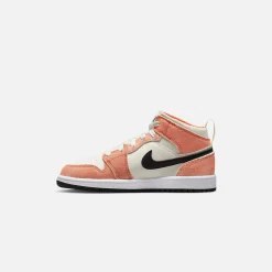 Hot Jordan Nike Pre-School Air1 Mid Se Team Orange / Black / Sail / White
