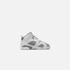 Discount Jordan Nike Pre-School Air6 Retro White / Medium Grey / Cool Grey