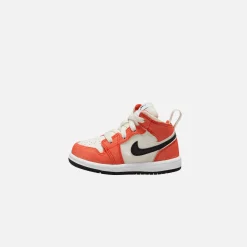 Discount Jordan Nike Toddler Air1 Mid Se Team Orange / Black / Sail / White