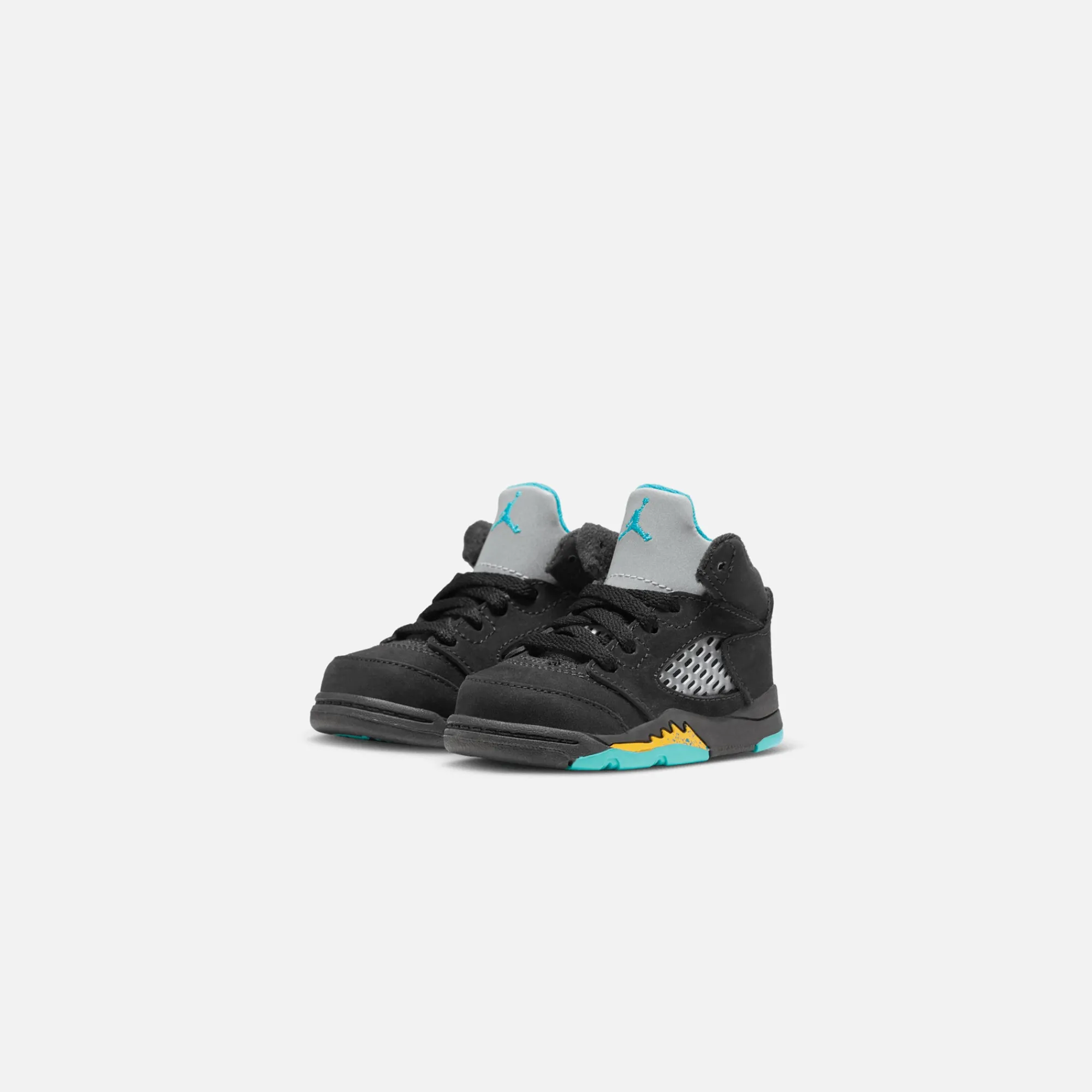 Best Jordan Nike Toddler Air5 Retro Black / Aquatone / Taxi