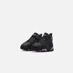 Online Jordan Nike Toddler Air7 Retro Black / Purple / Fuschia