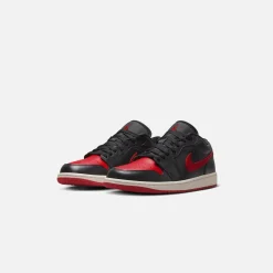 Online Jordan Nike Wmns Air1 Low Black / Gym Red / Sail