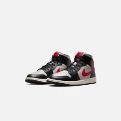 Best Jordan Nike Wmns Air1 Mid Black / Gym Red / College Grey