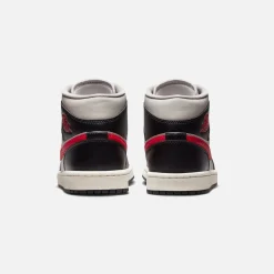 Best Jordan Nike Wmns Air1 Mid Black / Gym Red / College Grey