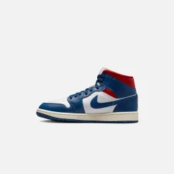 Outlet Jordan Nike Wmns Air1 Mid White / French Blue / Gym Red / Sail
