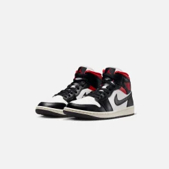 Outlet Jordan Nike Wmnsmns Air1 Mid Black / Gym Red / Sail