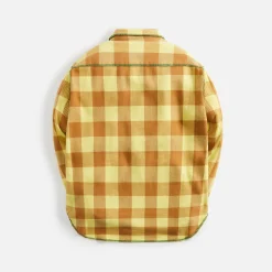 Cheap Awake Ny Contrast Stitch Flannel Yellow / Brown