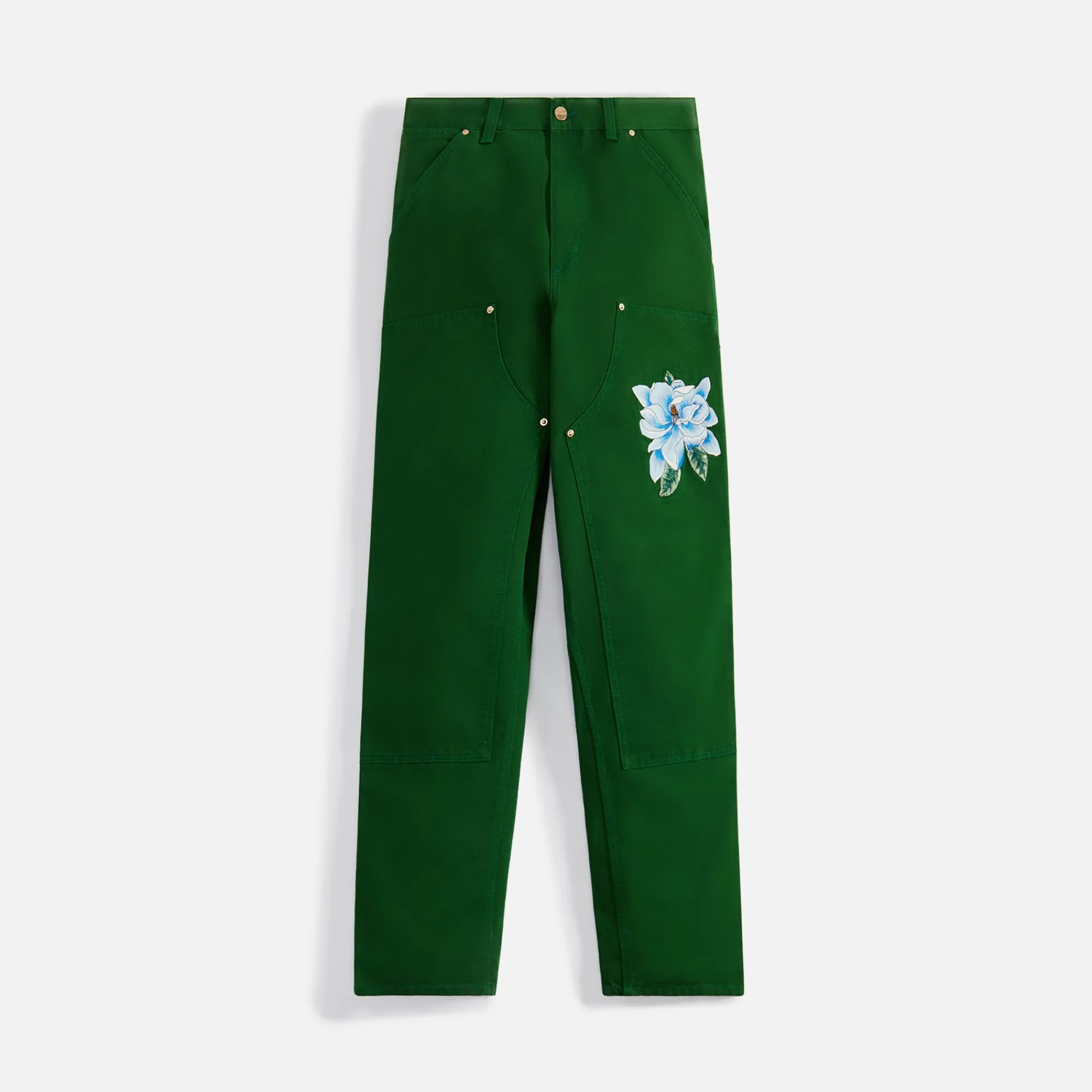Shop Awake Ny X Carhartt Wip Double Knee Pant Dark Green