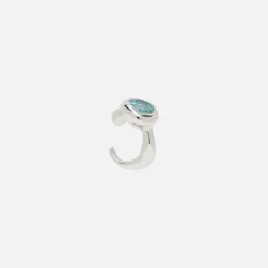 Hot Faris Oh Ear Cuff Sterling Silver / Topaz