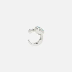 Hot Faris Oh Ear Cuff Sterling Silver / Topaz