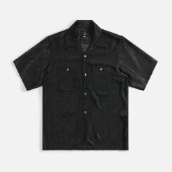 Clearance Needles One-Up Shirt Botanical Lame Jacquard Gold