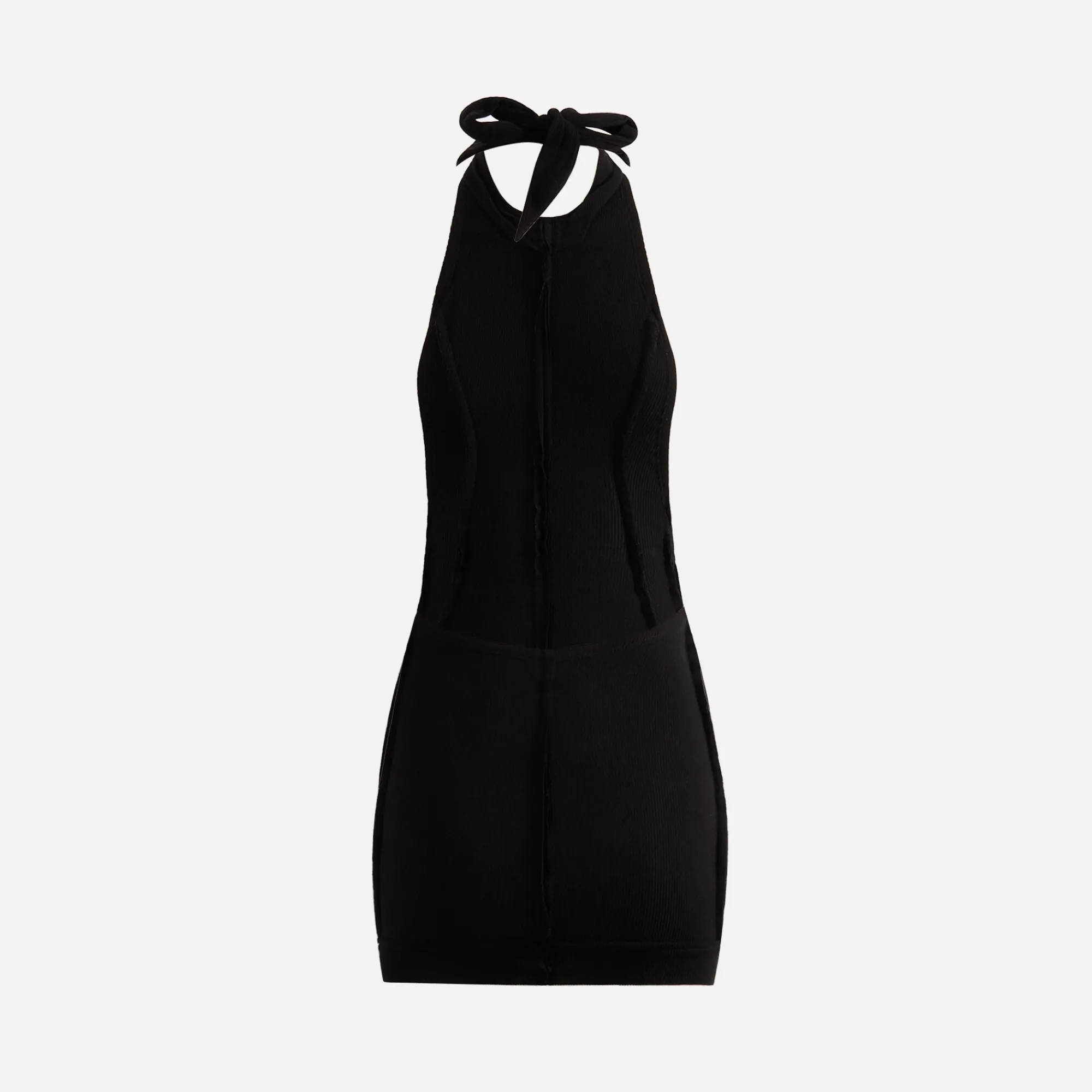 Best Sami Miro Vintage Open Seam Low Back Halter Dress Black