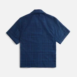 Clearance Marni Organic Yarn Dyed Cotton Poplin Bowling Shirt Ink