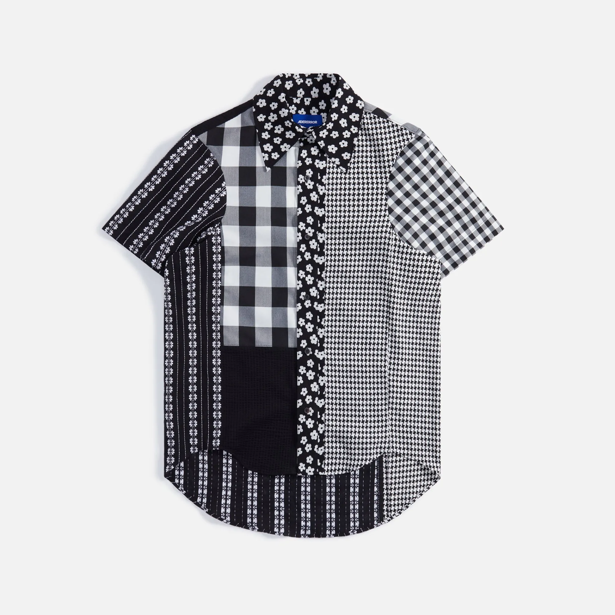 Shop Ader Error Oversized Half Shirt Grey / Black