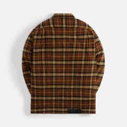 Store Loewe Padded Check Shirt Brown