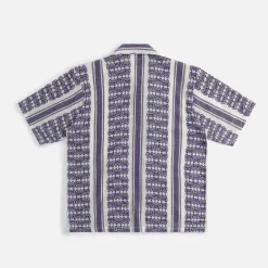 Flash Sale Needles Papillon Stripe Dobby Jacquard Cabana Shirt White