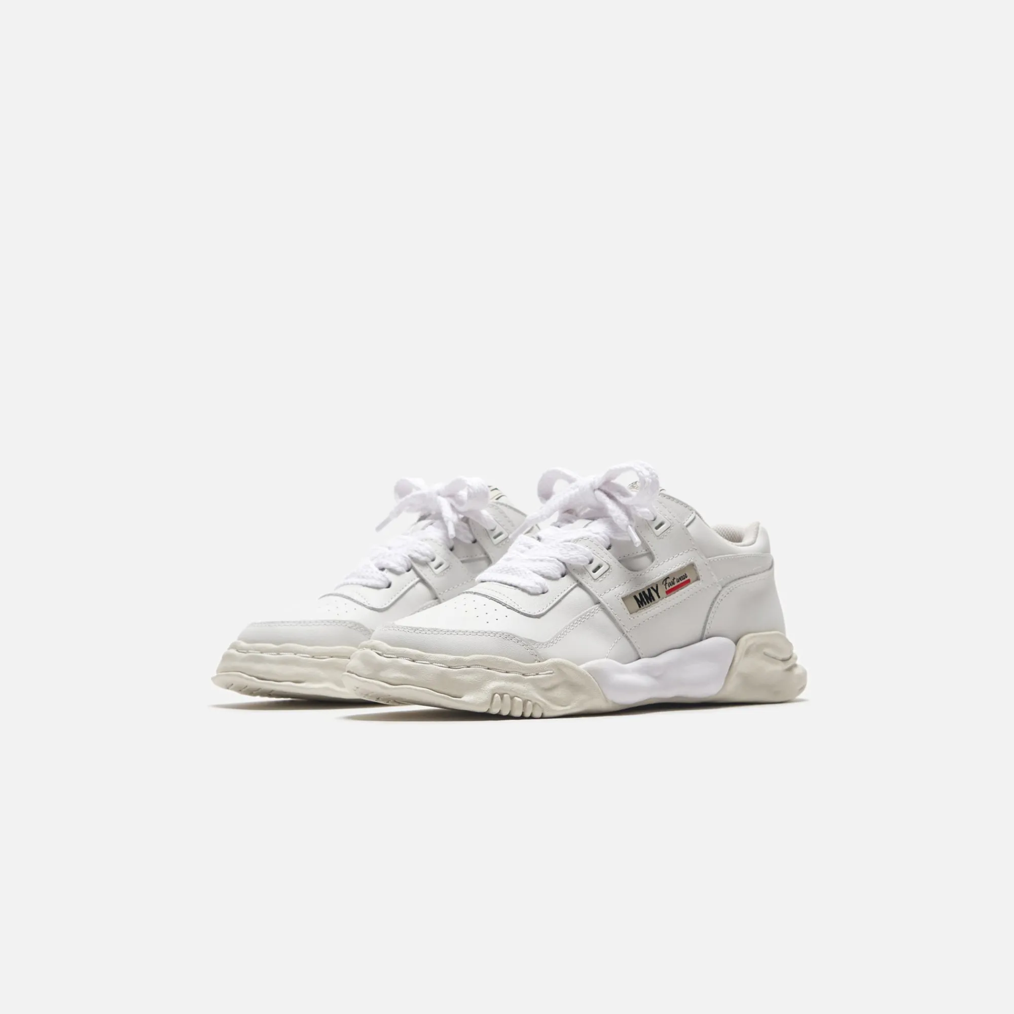 Discount Mihara Yasuhiro Parker Leather Low Top White