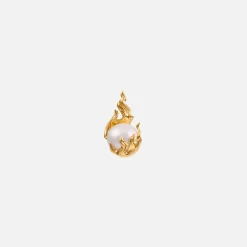 Sale Alan Crocetti Pearl Heat Single Left Earring Gold