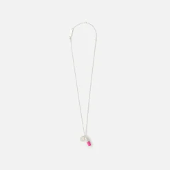 New Ambush Pill Charm Necklace Silver / Pink