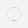 Store Isa Grutman Pink Sapphire Heart Bracelet 14K Gold Yellow Gold