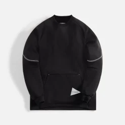 New And Wander Polartec Power Air Pullover Black