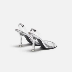 Cheap Black Suede Studio Porsha Silver Mirror / Clear