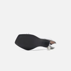 Cheap Black Suede Studio Porsha Silver Mirror / Clear