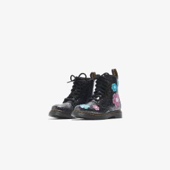 New Dr. Martens Pre-School 1460 Cosmic Glitter Black