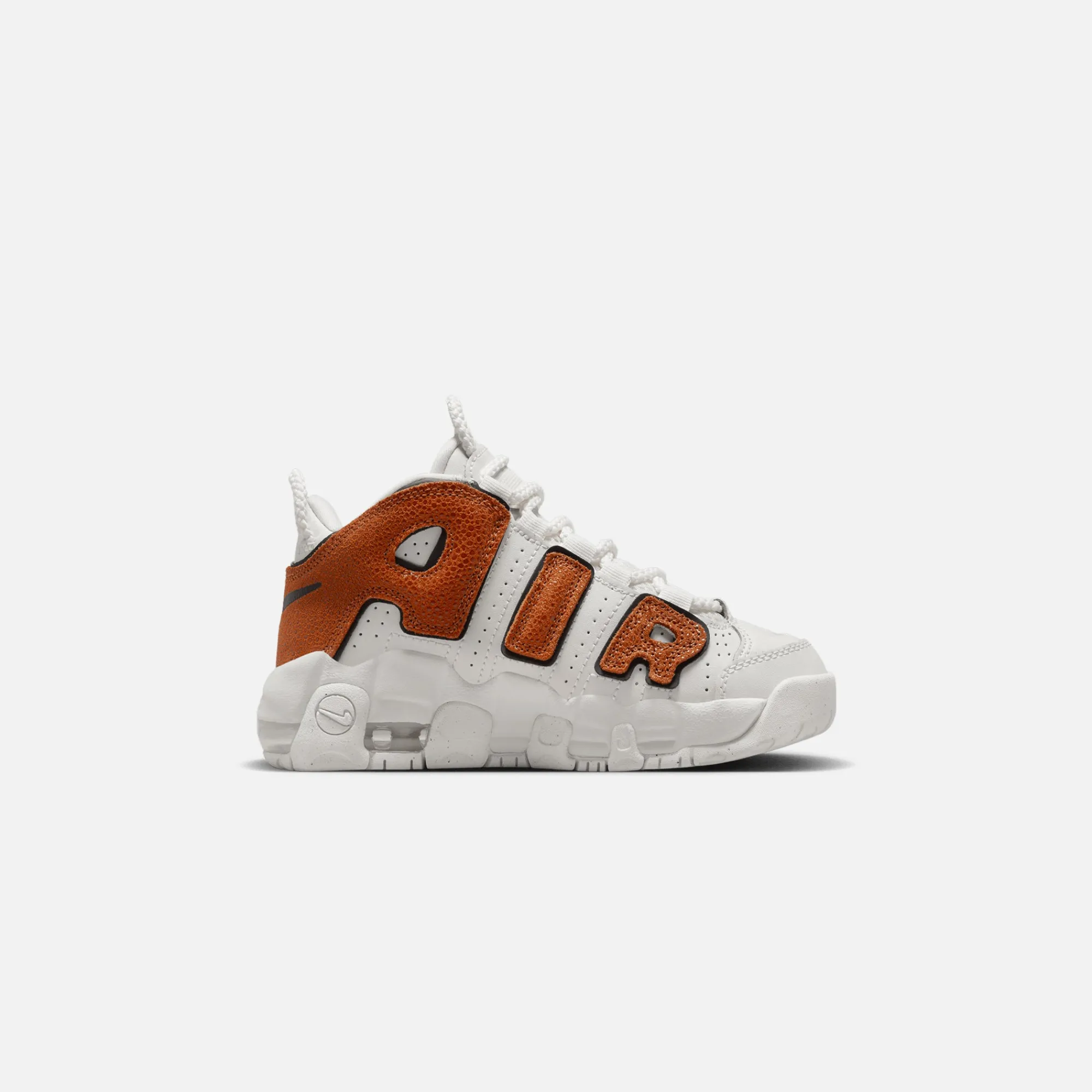 Shop Nike Pre-School Air More Uptempo Cream / Orange / Black