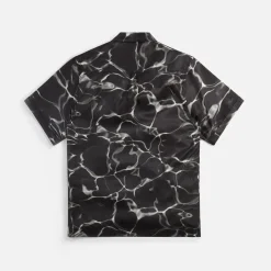 Best Sale Stampd Printed Camp Collar Buttondown Black Water