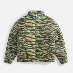 Best Sale ERL Printed Quilted Puffer Green Rave Camo