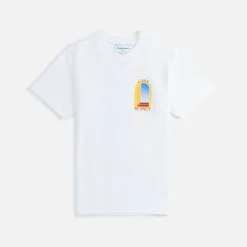 Sale Casablanca Printed Tee In L'Arche De Jour White