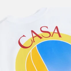 Sale Casablanca Printed Tee In L'Arche De Jour White